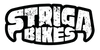 Logo of Striga Bikes with a distressed texture on a white background