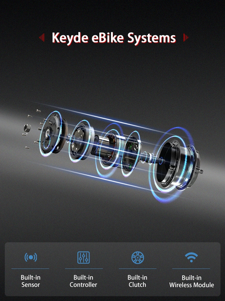 Keyde S110 Wireless Thru-Axle Non Boost Rear Motor Kit 36V