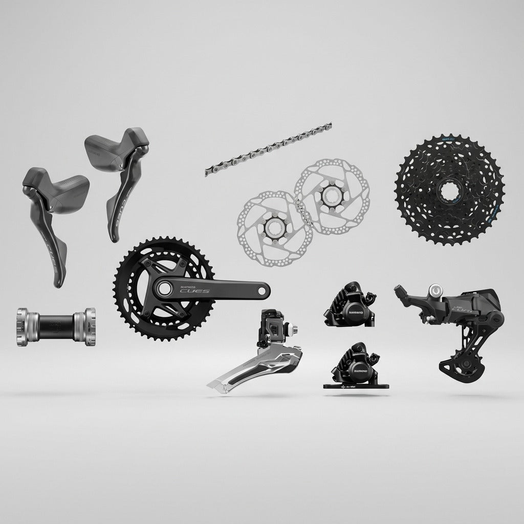 Shimano CUES U4000 2x9 U3030/RS305 Mechanical Road-Gravel Groupset for Dropbar Centerlock