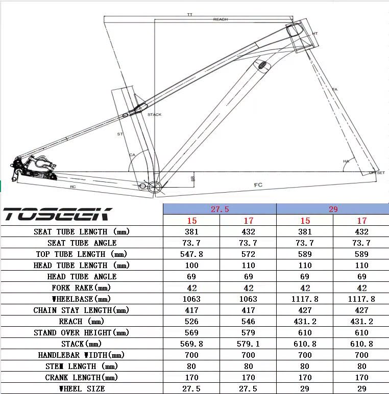 Toseek Brandon V3S 27.5er