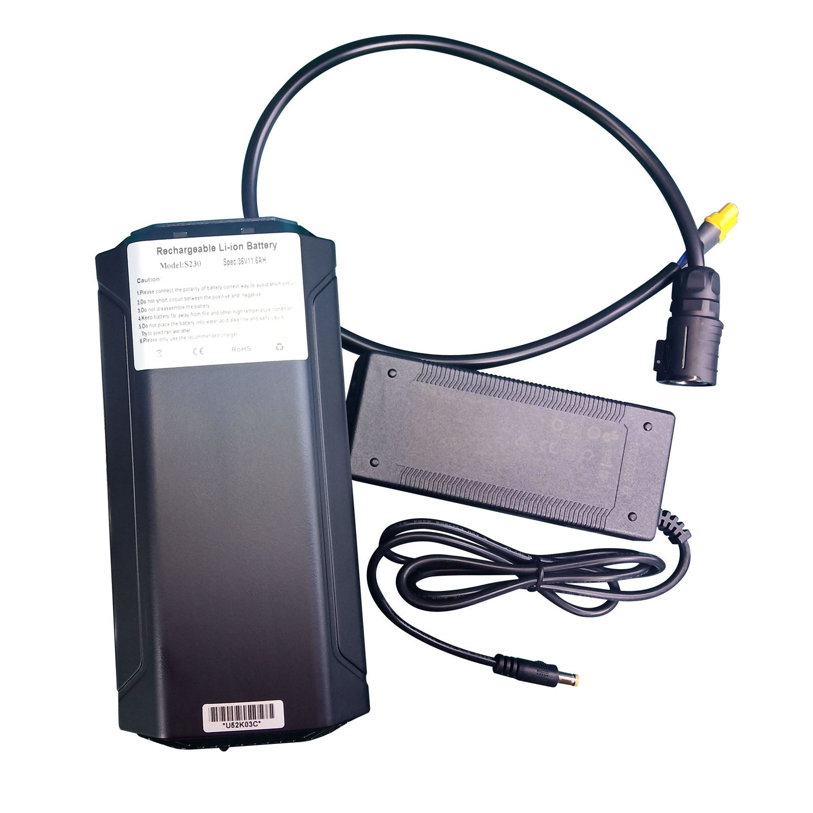 UPP ES-Series S230 36V LG Cells E Bike Battery